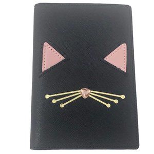 KATE SPADE Kitty Cat Face Wallet, Pink and Black